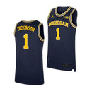 #1 Hunter Dickinson Jersey Michigan Wolverines College Basketball Jerseys Navy