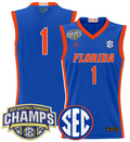 Men Team Jersey #1 Florida Gators 2025 SEC Champions Stitched Royal