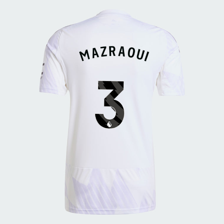 Manchester United 2025-26 Away MAZRAOUI 3 Match Jersey – White