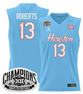 Men J'Wan Roberts Jersey #13 Houston Cougar 2025 Big 12 Champions Stitched Blue