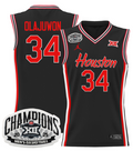 Men Hakeem Olajuwon Jersey #34 Houston Cougar 2025 Big 12 Champions Black