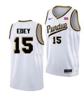 Men's #15 Zach Edey Jersey Purdue Boilermakers College Basketball Jerseys White