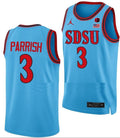 Micah Parrish Jersey San Diego State Aztecs College Basketball Blue Alternate #3