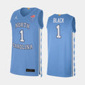 Men's #1 Leaky Black Jersey North Carolina Tar Heels College Basketball Jerseys Blue