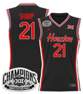 Men Emanuel Sharp Jersey #21 Houston Cougar 2025 Big 12 Champions Black