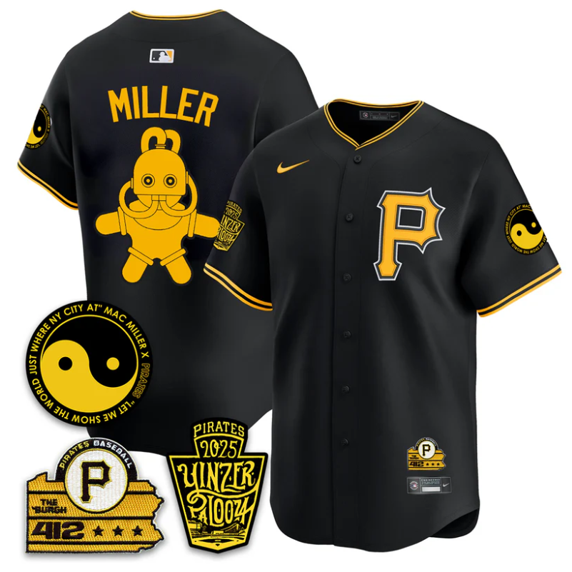 Mac Miller Jersey Pittsburgh Pirates Yinzerpalooza 2025 Stitched
