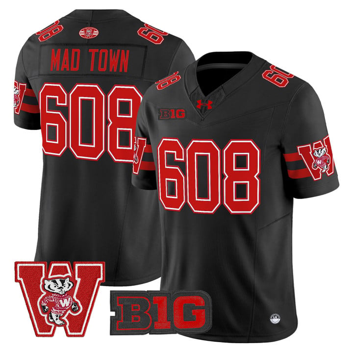 Mad Town Jersey #608 Wisconsin Badgers Throwback Stitched