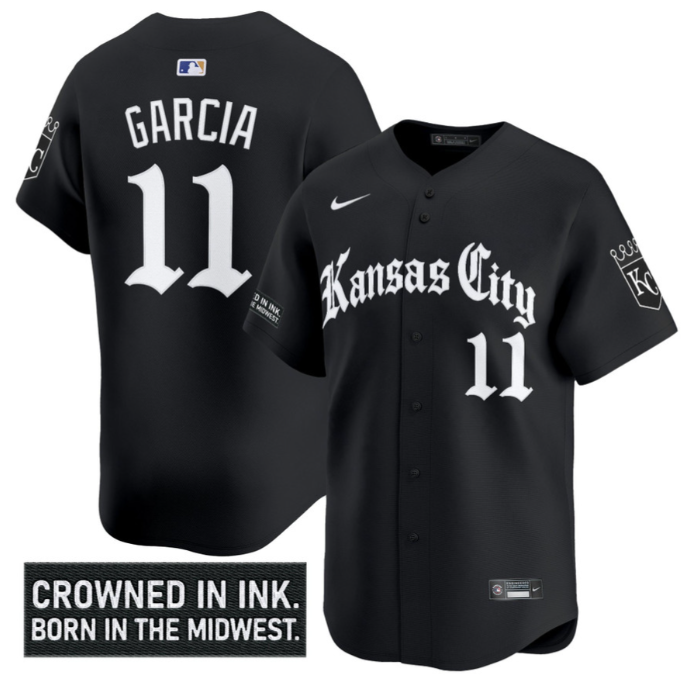 Maikel Garcia Jersey #11 Kansas City Royals Gothic Crown Edition Vapor Stitched