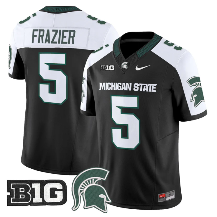 Makhi Frazier Jersey #5 Michigan State Spartans 2025 Vapor Stitched Black Alter