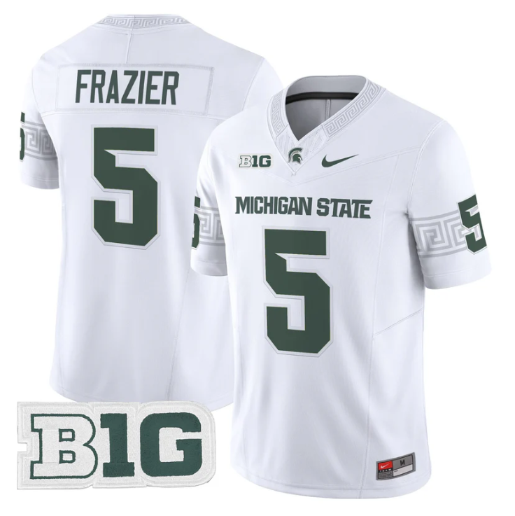 Makhi Frazier Jersey #5 Michigan State Spartans 2025 Vapor Stitched White