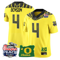Malik Benson Jersey #4 Oregon Ducks 2026 Peach Bowl Oregon State Stitched Yellow