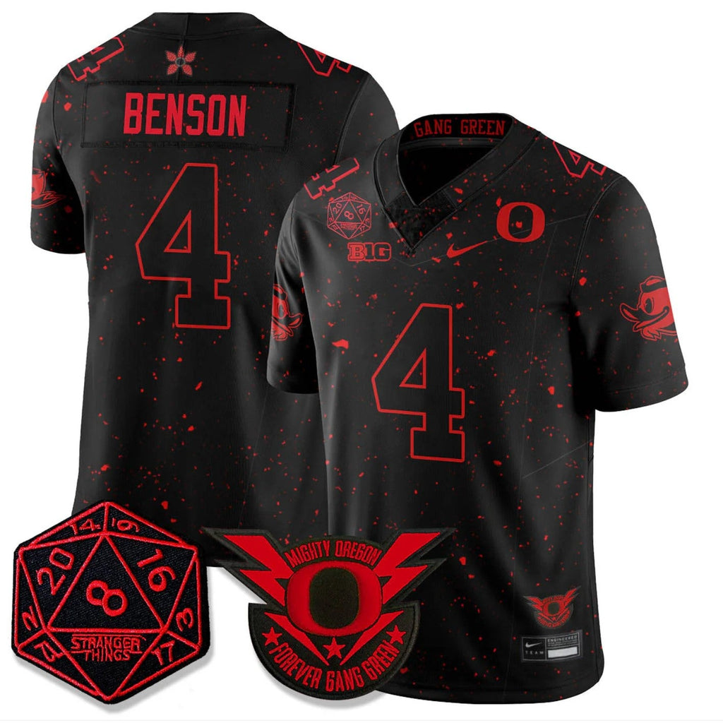 Malik Benson Jersey #4 Oregon Ducks Stranger Things Vapor Limited Stitched