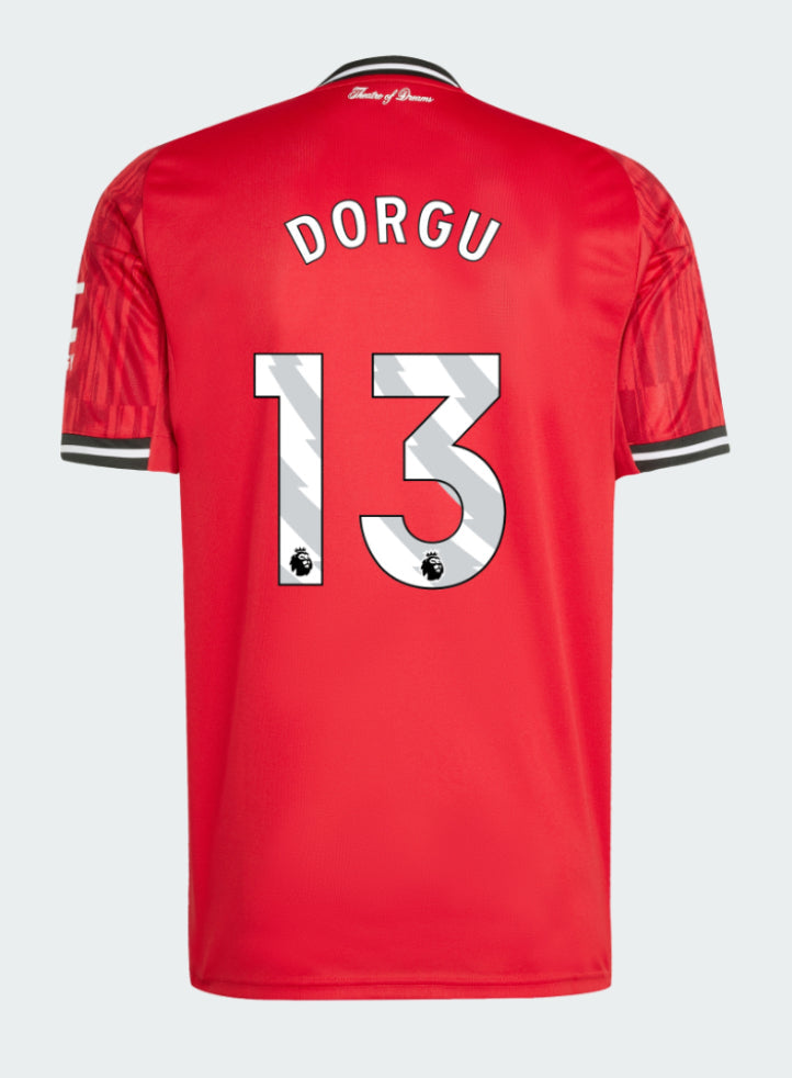 Manchester United Home 2025-26 DORGU 13 Match Jersey – Red