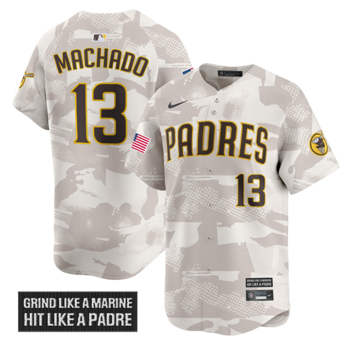 Manny Machado Jersey #13 San Diego Padres 2025 Armed Forces Day Vapor Stitched