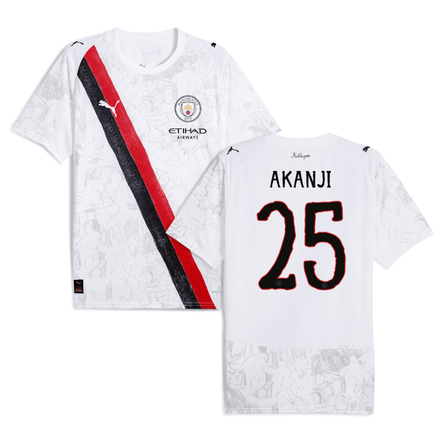 Manuel Akanji 25 Manchester City 2025-26 Match Jersey – White