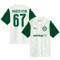 Marcio Vitor #67 Palmeiras 2025-26 Away Match Jersey – White