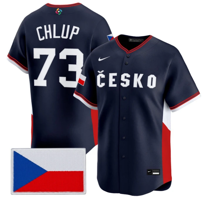 Marek Chlup Jersey #73 Team Czechia 2026 World Baseball Stitched