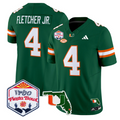 Mark Fletcher Jr Jersey #4 Miami Hurricanes 2026 Fiesta Bowl Florida Green