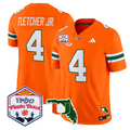 Mark Fletcher Jr Jersey #4 Miami Hurricanes 2026 Fiesta Bowl Florida Orange