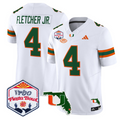 Mark Fletcher Jr Jersey #4 Miami Hurricanes 2026 Fiesta Bowl Florida White