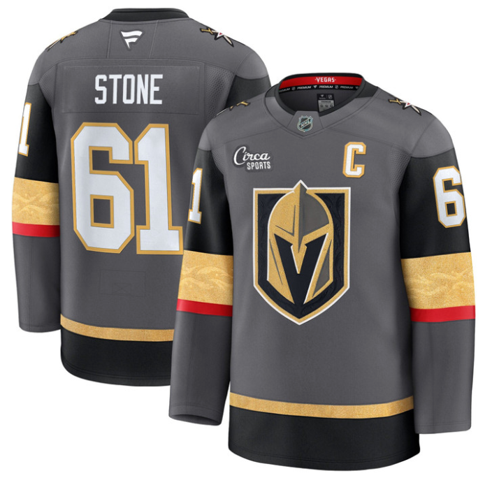 Mark Stone Jersey #61 Vegas Golden Knights Premium Stitched Gold