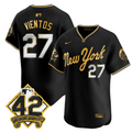 Mark Vientos Jersey #27 New York Mets 2025 Jackie Robinson Patch Road Alternate Stitched