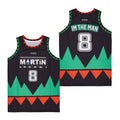 Martin #8 Im The Man Movie Basketball Jersey Black Blue