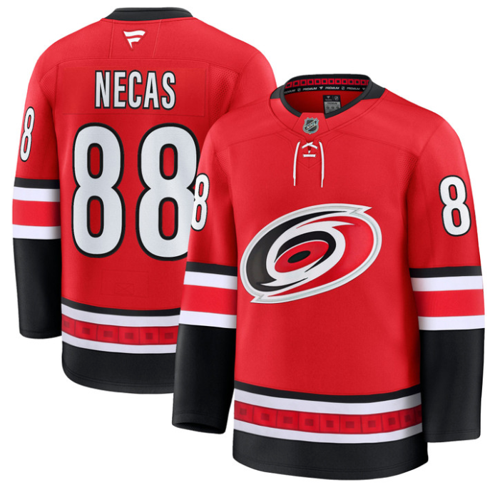 Martin Necas Jersey #88 Carolina Hurricanes Premium All Stitched Black