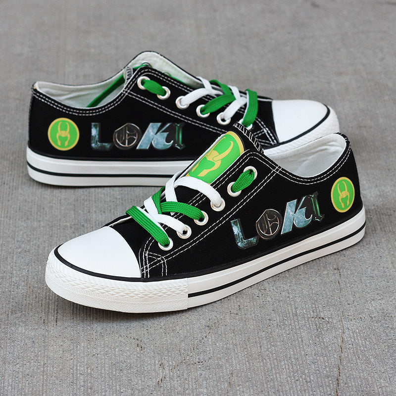 Marvel Loki Low Top Canvas Sport Sneakers Shoes For Men Women Fans