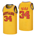 Maryland #34 Bias Movie Basketball Jersey Yellow