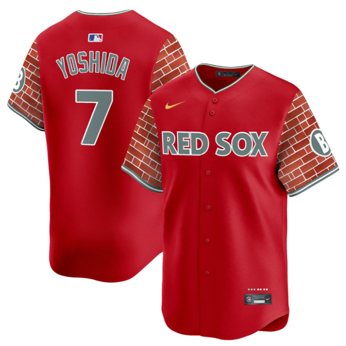 Masataka Yoshida Jersey #7 Boston Red Sox 2025 Fenway Red Brick Style Vapor Premier Stitched