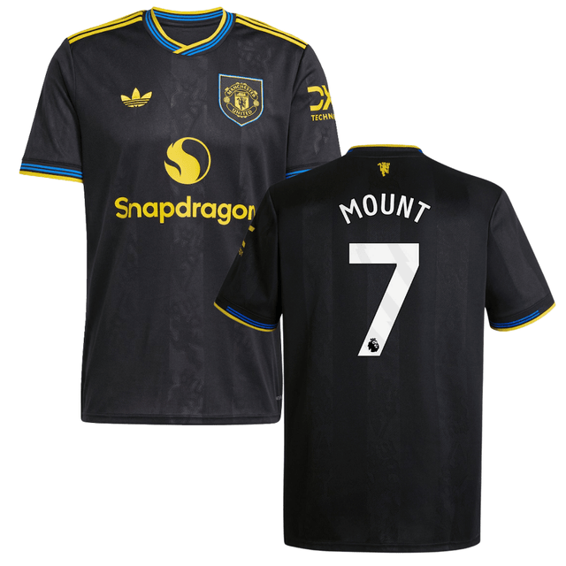 Mason Mount 7 Manchester United 2025-26 Third Match Jersey – Black