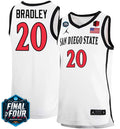Matt Bradley Jersey San Diego State Aztecs College Basketball 2023 NCAA Final Four White #20