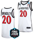 Matt Bradley Jersey San Diego State Aztecs College Basketball 2023 NCAA Final Four White #20
