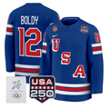 Matt Boldy Jersey #12 USA Olympic 250 Patch Premium Hockey 2026 Stitched