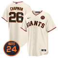 Matt Chapman Jersey #26 San Francisco Giants #24 Willie Mays Patch 2024 Vapor Premier