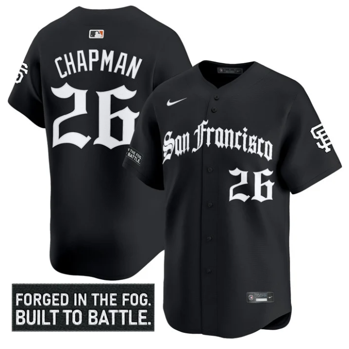 Matt Chapman Jersey #26 San Francisco Giants Gothic Fog Edition Vapor Stitched