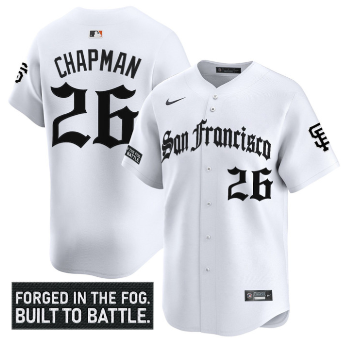 Matt Chapman Jersey #26 San Francisco Giants Gothic Fog Edition Vapor Stitched