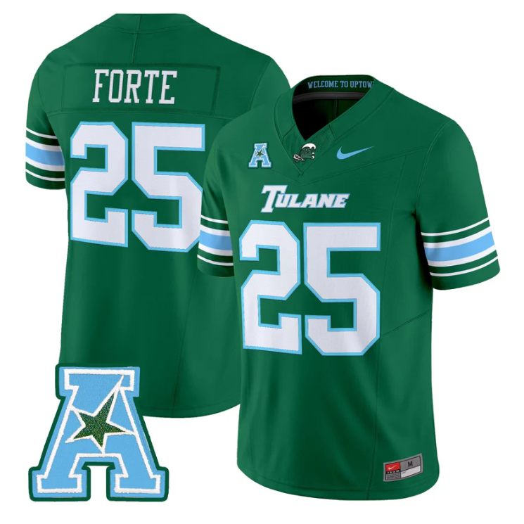 Matt Forte Jersey #25  Tulane Green Wave 2025 Vapor Limited Stitched