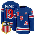Matthew Tkachuk Jersey #19 USA Olympic 2026 Premium Hockey Stitched
