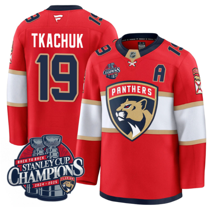 Matthew Tkachuk Jersey #19 Florida Panthers 2025 Stanley Cup Back To Back Blue