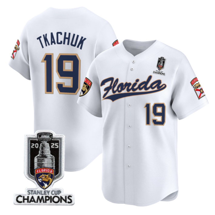 Matthew Tkachuk Jersey #19 Florida Panthers 2025 Stanley Cup Champions