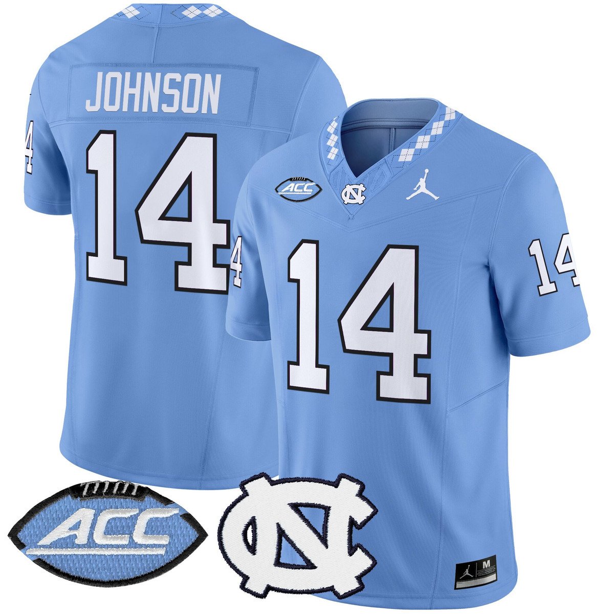 Max Johnson Jersey #14 North Carolina Tar Heels 2025 Limited Stitched