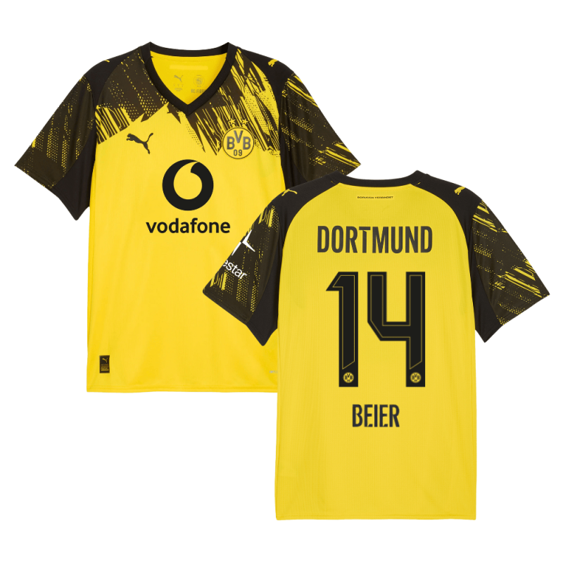 Maximilian Beier #14 Borussia Dortmund 2025-26 Home Men Jersey – Yellow