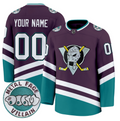 Men Custom Anaheim Ducks Jersey MF DOOM Metal Face Villain Patch Stitched