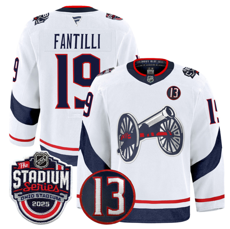 Men Adam Fantilli Jersey #19 Columbus Blue Jackets 2025 Stadium Series