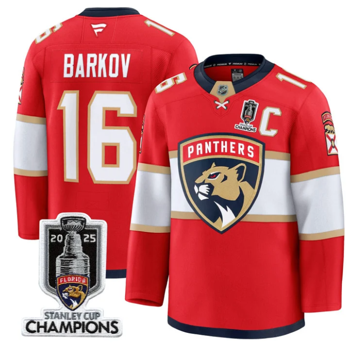 Aleksander Barkov Jersey #16 Florida Panthers 2025 Stanley Cup Blue