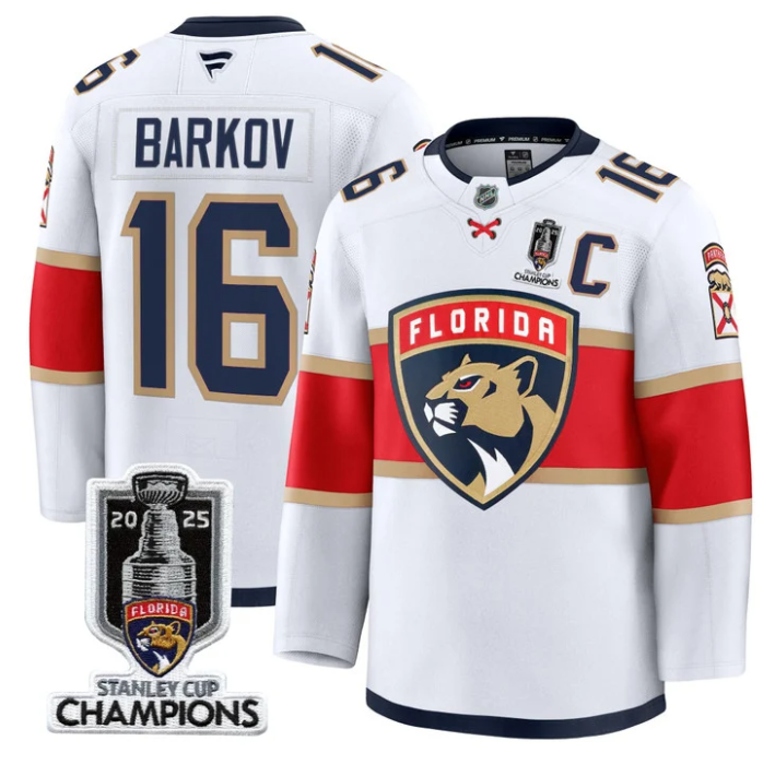 Aleksander Barkov Jersey #16 Florida Panthers 2025 Stanley Cup Blue