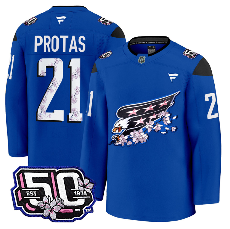 Men Aliaksei Protas Jersey #21 Washington Capitals 50th Anniversary