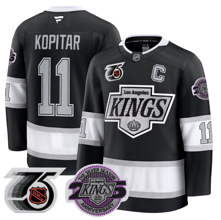 Men Anze Kopitar Jersey #11 Los Angeles Kings 91-92 75th 25th Anniversary
